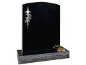 Rustic Pitched Black Granite Memorial 